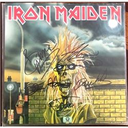 Iron Maiden  Signed  "Iron Maiden" Album Cover