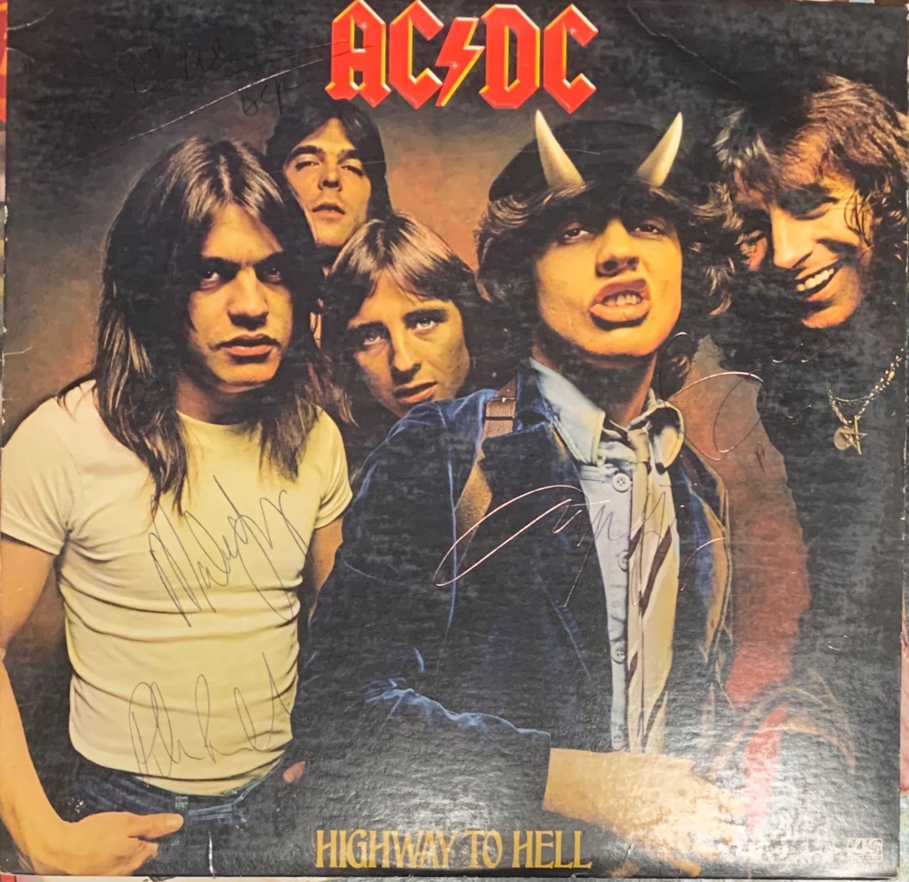 Signed Ac Dc Highway To Hell Album Cover
