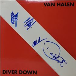 Signed Van Halen  Diver Down Album Cover