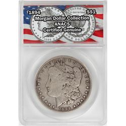 1894 $1 Morgan Silver Dollar Coin ANACS Certified Genuine