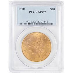 1900 $20 Liberty Head Double Eagle Gold Coin PCGS MS62