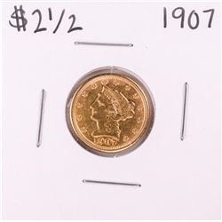 1907 $2 1/2 Liberty Head Quarter Eagle Gold Coin