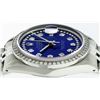 Image 6 : Rolex Men's Stainless Steel Blue String Diamond 36MM Datejust Wristwatch