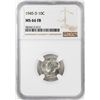 Image 1 : 1945-D Mercury Dime Coin NGC MS66FB