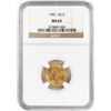 Image 1 : 1901 $2 1/2 Liberty Head Quarter Eagle Gold Coin NGC MS63