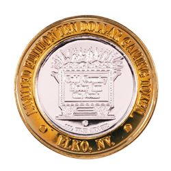 .999 Silver Gold Country Motor Inn Elko, NV $10 Limited Edition Casino Gaming Token