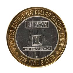 .999 Silver Hilton Las Vegas, Nevada $10 Casino Limited Edition Gaming Token