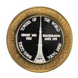 .999 Silver Stratosphere Las Vegas, NV $10 Casino Limited Edition Gaming Token