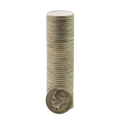 Roll of (50) Brilliant Uncirculated 1951-D Roosevelt Dime Coins