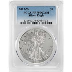 2015-W $1 Proof American Silver Eagle Coin PCGS PR70DCAM