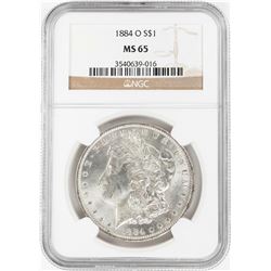 1884-O $1 Morgan Silver Dollar Coin NGC MS65