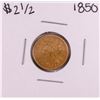 Image 1 : 1850 $2 1/2 Liberty Head Quarter Eagle Gold Coin