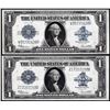 Image 1 : Lot of (2) 1923 $1 Silver Certificate Notes
