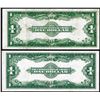 Image 2 : Lot of (2) 1923 $1 Silver Certificate Notes