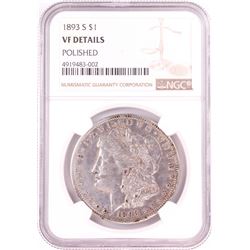 1893-S $1 Morgan Silver Dollar Coin NGC VF Details