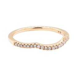 14KT Rose Gold 0.22 ctw Diamond Shaped Band