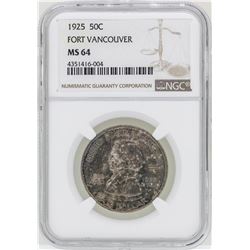 1925 Fort Vancouver Commemorative Half Dollar Coin NGC MS64