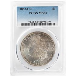 1883-CC $1 Morgan Silver Dollar Coin PCGS MS63