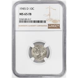 1945-D Mercury Dime Coin NGC MS65FB