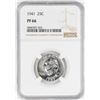 Image 1 : 1941 Proof Washington Quarter Coin NGC PF66