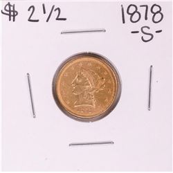 1878-S $2 1/2 Liberty Head Quarter Eagle Gold Coin