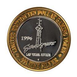 .999 Silver Stratosphere Las Vegas, Nevada $10 Casino Limited Edition Gaming Token