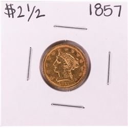 1857 $2 1/2 Liberty Head Quarter Eagle Gold Coin
