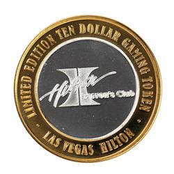 .999 Silver Hilton Las Vegas, Nevada $10 Casino Limited Edition Gaming Token
