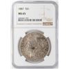 Image 1 : 1887 $1 Morgan Silver Dollar NGC MS65 Nice Toning