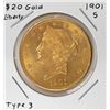 Image 1 : 1901-S $20 Liberty Head Double Eagle Gold Coin