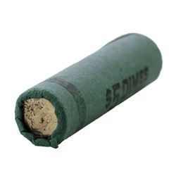 Original Bank Roll of (50) Brilliant Uncirculated 1962 Roosevelt Dime Coins