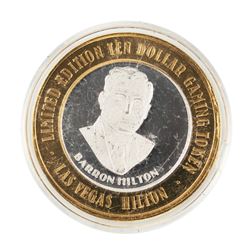 .999 Silver Hilton Las Vegas, Nevada $10 Casino Limited Edition Gaming Token