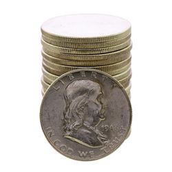Roll of (20) Brilliant Uncirculated 1948-D Franklin Half Dollar Coins