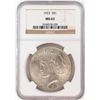 Image 1 : 1923 $1 Peace Silver Dollar Coin NGC MS63