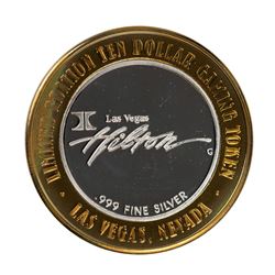 .999 Silver Hilton Las Vegas, Nevada $10 Casino Limited Edition Gaming Token