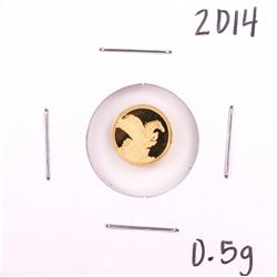 2014 $5 Tokelau Proof 1/2 Gram Pegasus Gold Coin