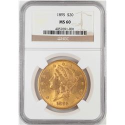 1895 $20 Liberty Head Double Eagle Gold Coin NGC MS60