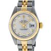 Image 1 : Rolex Ladies Quickset Two Tone 18K Silver Diamond Datejust Wristwatch
