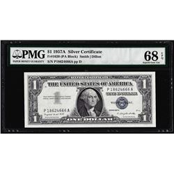 1957A $1 Silver Certificate Note Fr.1620 PMG Superb Gem Uncirculated 68EPQ