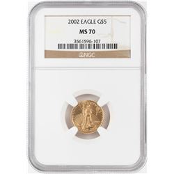 2002 $5 American Gold Eagle Coin NGC MS70