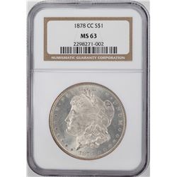 1878-CC $1 Morgan Silver Dollar Coin NGC MS63