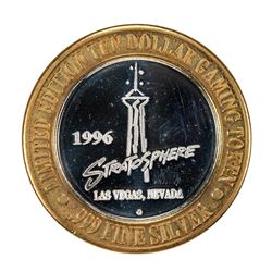 .999 Silver Stratosphere Las Vegas, NV $10 Casino Limited Edition Gaming Token