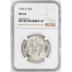 1946-D Walking Liberty Half Dollar Coin NGC MS65