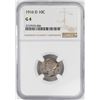 Image 1 : 1916-D Mercury Dime Coin NGC G4