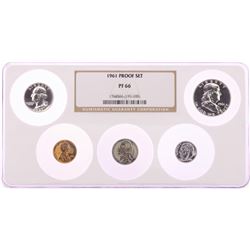 1961 (5) Coin Proof Set NGC Graded PF66