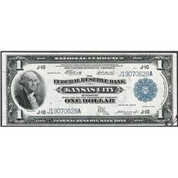1918 $1 Federal Reserve Note Kansas City