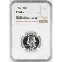 1953 Proof Washington Quarter Coin NGC PF67* Star