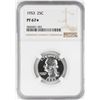 Image 1 : 1953 Proof Washington Quarter Coin NGC PF67* Star