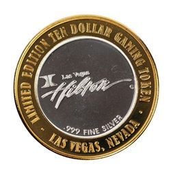 .999 Silver Hilton Las Vegas, Nevada $10 Casino Limited Edition Gaming Token
