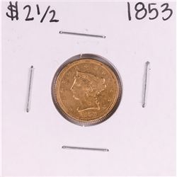 1853 $2 1/2 Liberty Head Quarter Eagle Gold Coin